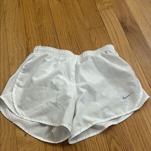 Girls Nike athletic shorts Medium white